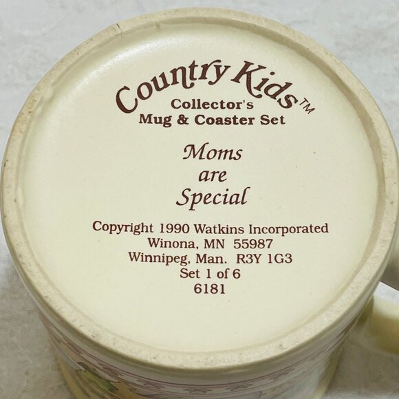 Country Kids Mug ~ "MOMS ARE SPECIAL" 1990 by Watkins - Picture 6 of 6
